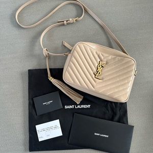 Yves Saint Laurent Lou Camera Bag in Dark Beige
